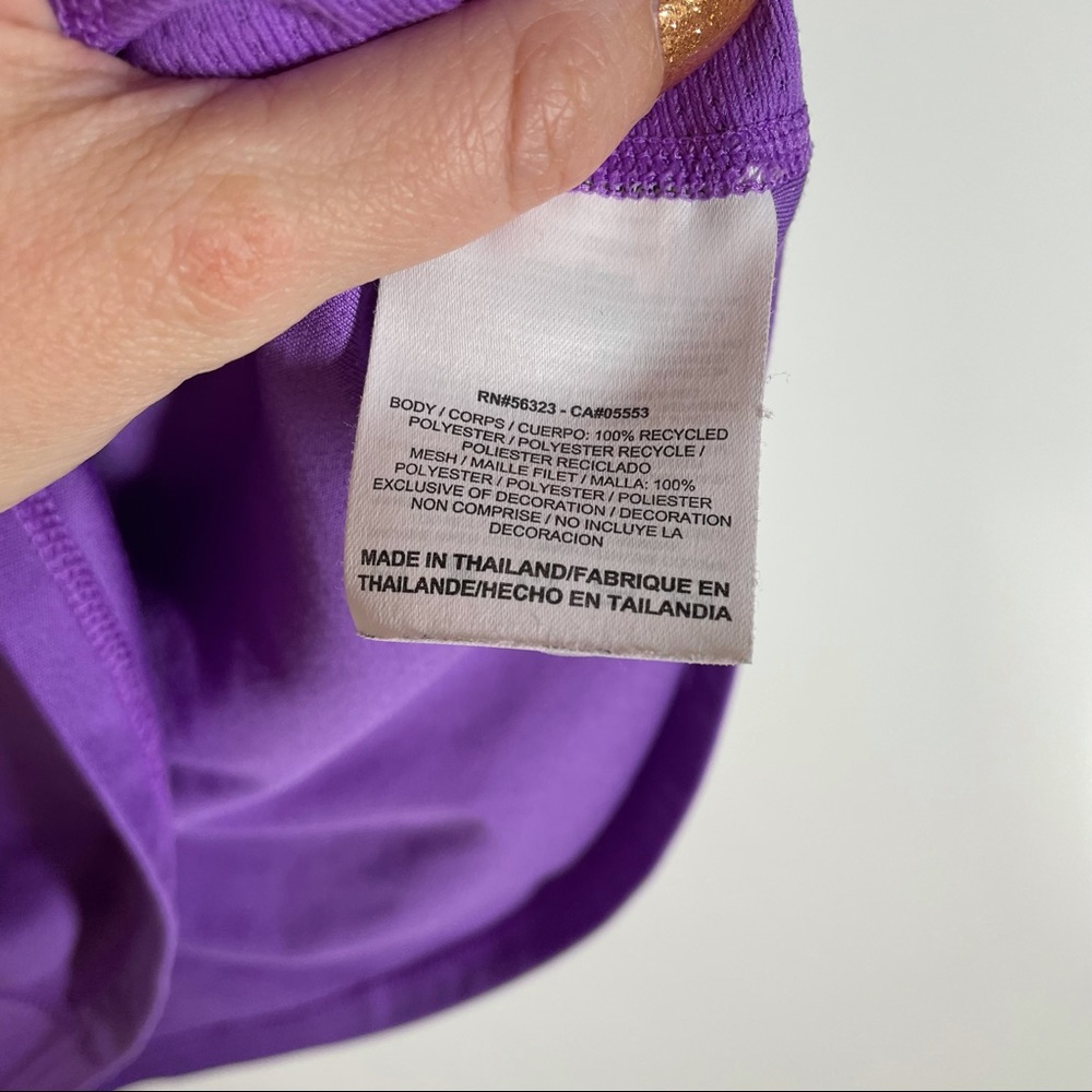 Nike Dri Fit Purple Reflective Running Shirt Size Medium - Picture 2 of 6